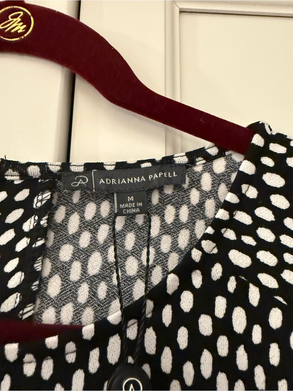 NWT Black & White Career Blouse | Adrianna Papell | Size M - Picture 4 of 5